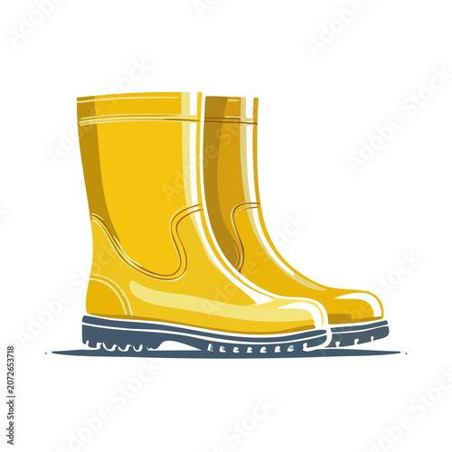 Yellow and blue flat design sneaker vector