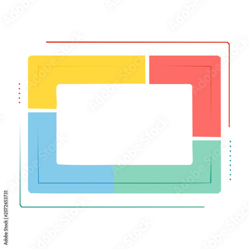 Abstract colorful frame with copy space