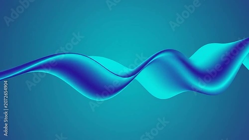 Dynamic blue and cyan gradient wave flowing across a teal background
