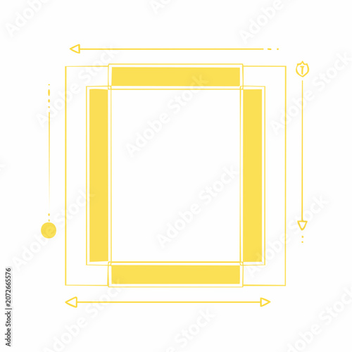 Geometric Frame with Arrows and Circle