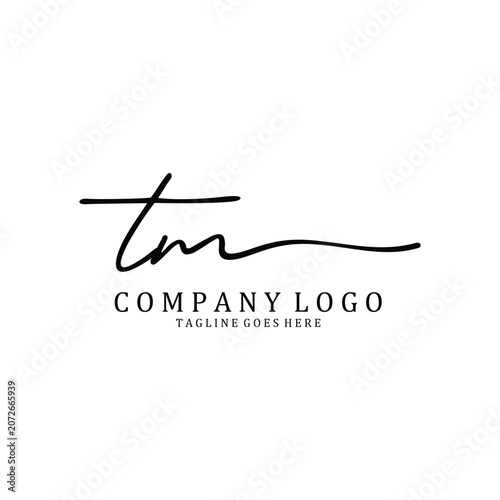 Hand Write T and M Logo Design