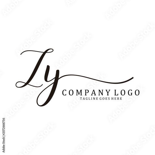 Hand Write Z and Y Logo Design