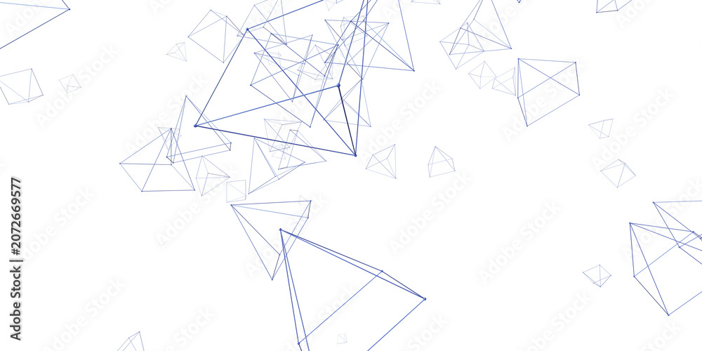 Fototapeta premium Abstract digital background of points and lines. Glowing black plexus. Big data. Network or connection. Abstract technology science background.