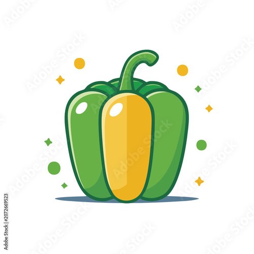 Flat vector illustration of watering can with leaves