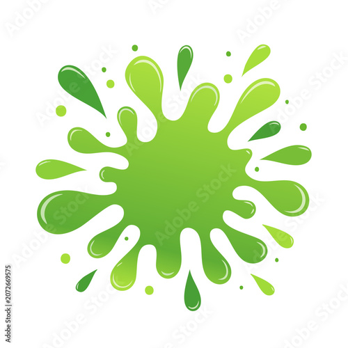 Green Paint Splash Vector Illustration