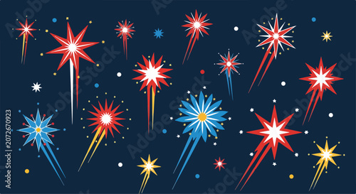 Photos Colorful fireworks exploding in night sky