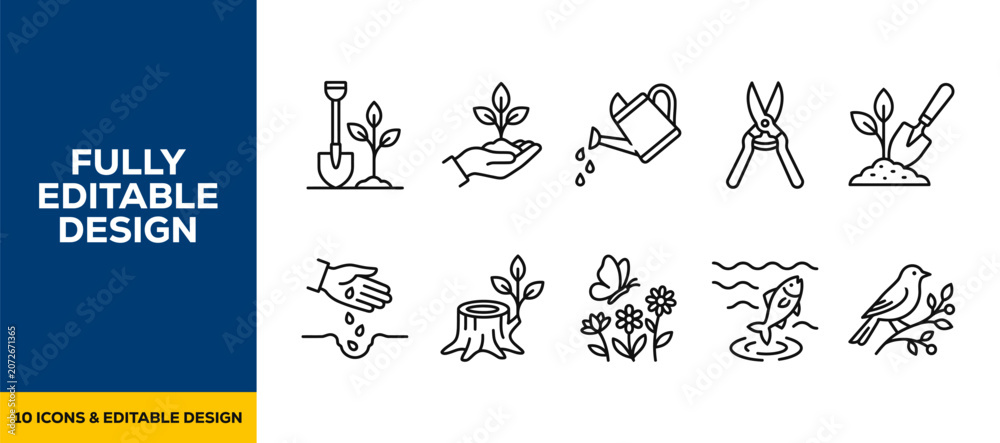 Fototapeta premium technical repair tools and industrial machine parts for factory maintenance and work efficiency flat vector illustration icon bundle set high resolution