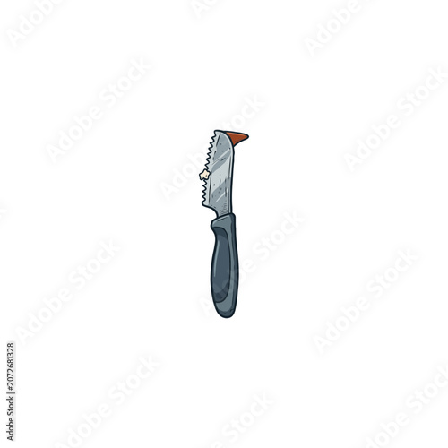 Kitchen Cheese Cutter With Serrated Steel Blade Brown Wooden Handle And Metal Safety Guard For Food Preparation Vector Illustration