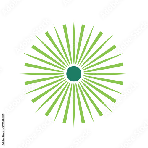 Flat design vector sun icon