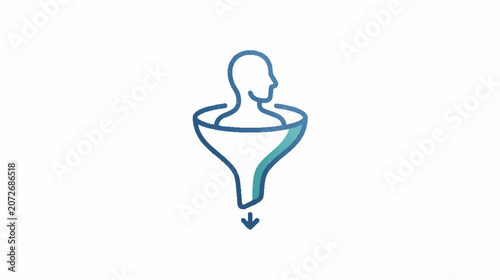 Halftone Icons of Thinking People in Discussion