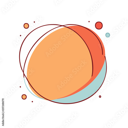 Abstract overlapping circles vector illustration