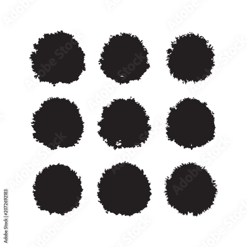 Foto Professional landscape architecture tree symbols in top view for master plan visualization