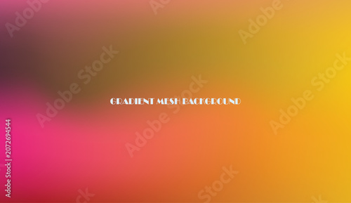 Vibrant gradient mesh background, featuring pink, orange, and yellow hues