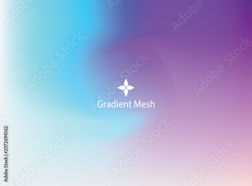 Vibrant gradient mesh background, with a soft, swirl of blue, purple, and pink hues