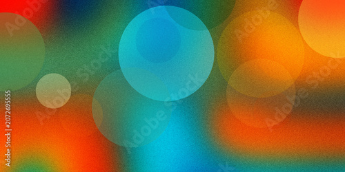 Vibrant abstract background with colorful bokeh circles and light effects, creative modern design element.