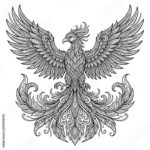 Ornate Phoenix Illustration