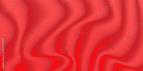 Fotografie Red Satin Fabric Texture Close Up.