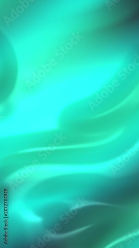 Abstract teal liquid motion background, smooth flowing silk texture