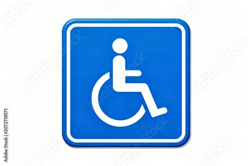 Blue and White Wheelchair Accessibility Symbol