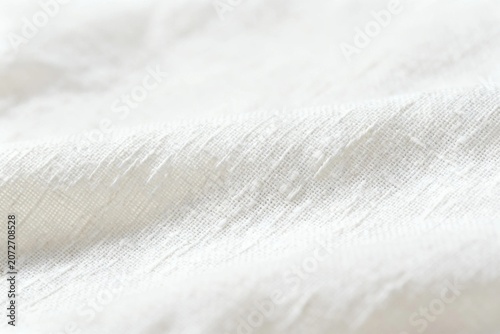 Close-up of White Fabric Texture