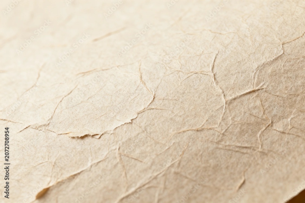 Fototapeta premium Close-up of Crumpled Recycled Paper Texture