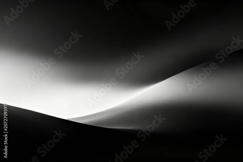 Abstract Black and White Light Waves