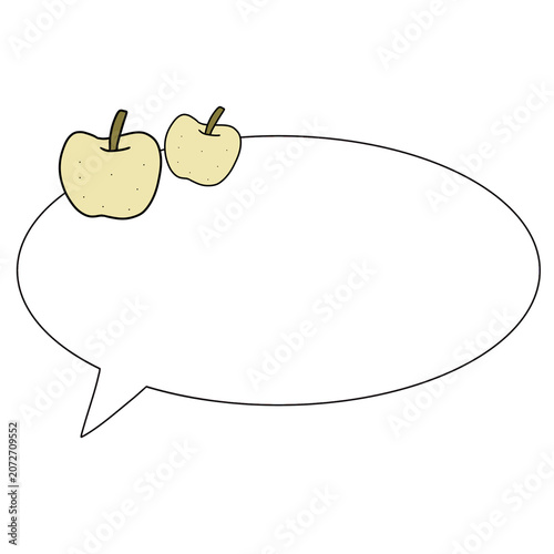 Pear fruit speech bubble illustration
梨　果実　吹き出し　イラスト