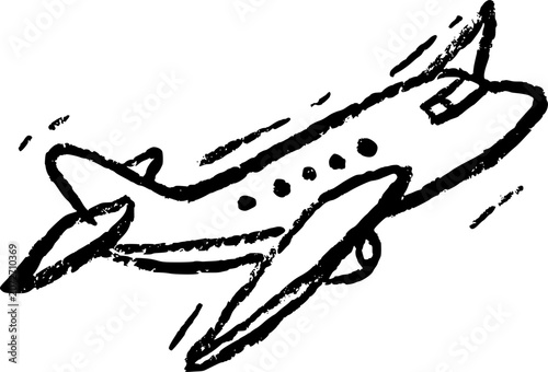 Hand Drawn Airplane Vector Illustration
