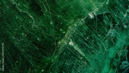 Green textured illuminated nature and technology grunge 3D illustration of aquatic night scene with rain, festive glow, wallpaper design and science inspired web aesthetics
