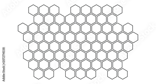 Abstract Hexagon Honeycomb Geometric Vector Background Seamless Gray Pattern Grid 3D Technology Business Structure Texture Modern Wallpaper Illustration