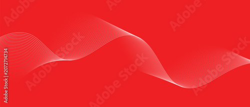 Abstract red wave background with flowing curved lines, motion light and texture, modern vector wallpaper design with flowing patterns, blue accents, business template backdrop
