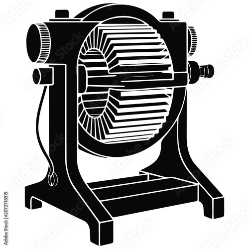 Schilderij op canvas Industrial butter churn machine for making dairy products at farm