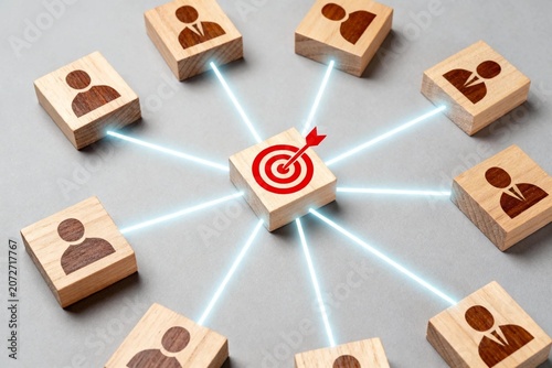Teamwork and Target Achievement Concept