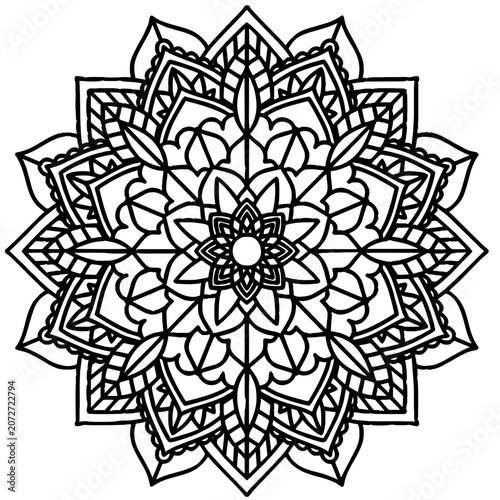 abstract floral mandala