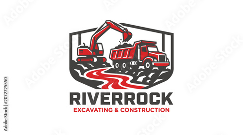 River Rock Excavating & Construction Logo - Professional Services for Your Project Needs