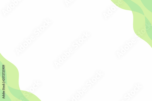 Green wavy lines on white background for design and decoration elements green wavy lines