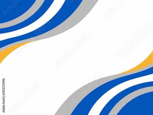 Abstract background with blue, gray, yellow and white swirling curves lines design element graphic resource