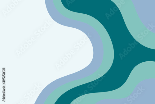 Teal and blue wavy lines abstract design element background
