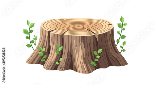 Tree Stump with Sprouts.