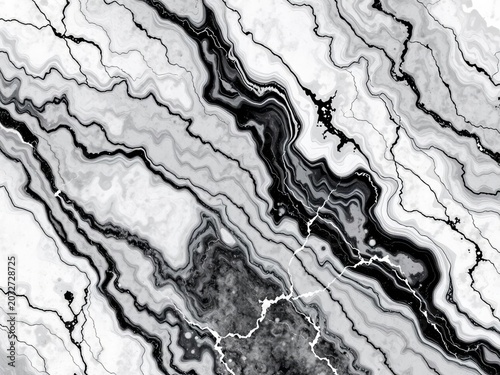 Abstract black and white marble texture graphic background ink marble texture vector illustration for your graphic designs, pattern, stylized
