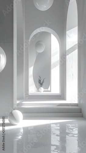 Modern architecture interior design concept.