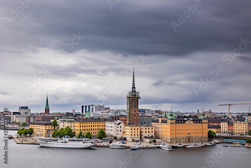 Riddarholmen Island Waterfront and Church Spire, Stockholm