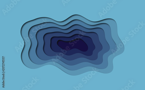 Papercut art vector illustration design abstract