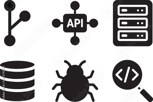 Web Development Icon Set Solid