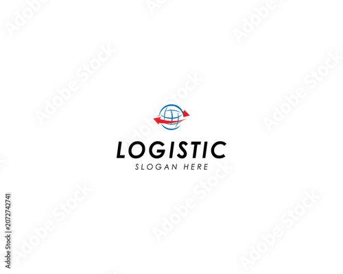 Modern delivery service logo design. Logistic logo innovation.