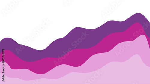 Playful fluid abstract vector backdrop. Layered aesthetic paper cut waves in rich purple and pastel pink. Excellent for stylish digital art.
