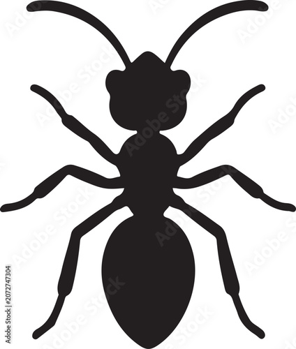 Ant Black Silhouette Insect Vector Illustration