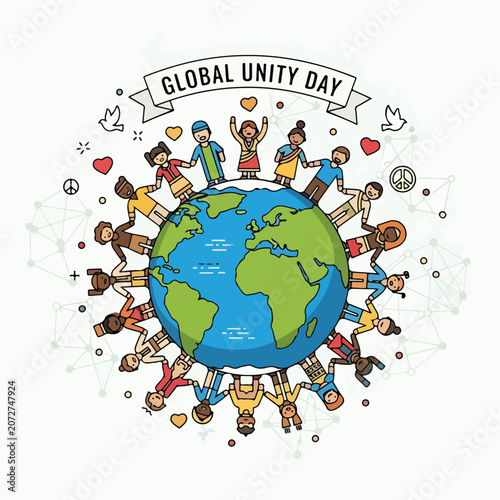 Canvastavla People around the globe on Global Unity Day
