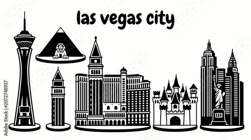 Photography las vegas city skyline urban architecture downtown landmark travel tourism ameri