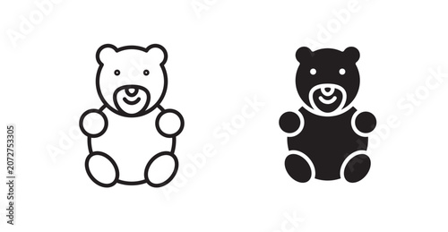 Photography Teddy bear icon vector design illustrations